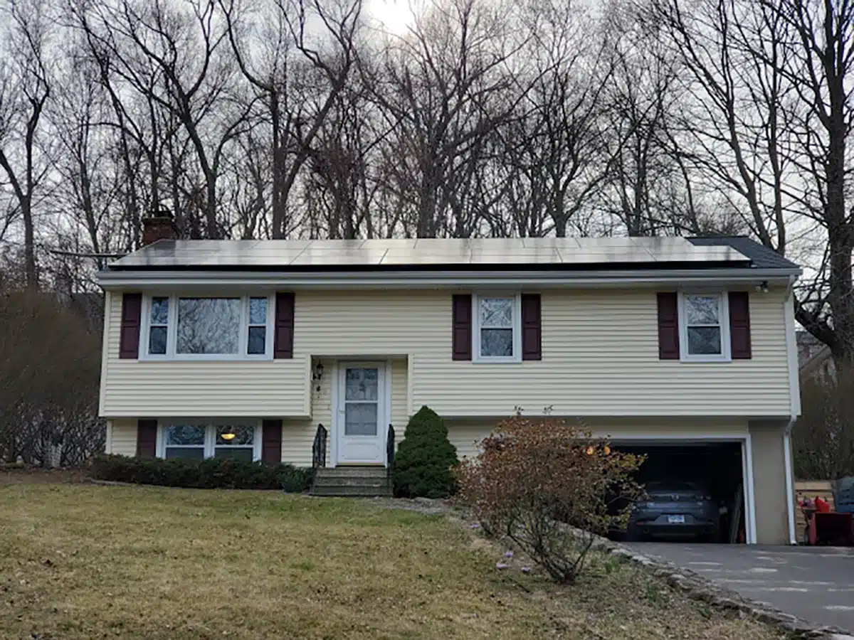 Solar panels on residential home Brookfield, CT.