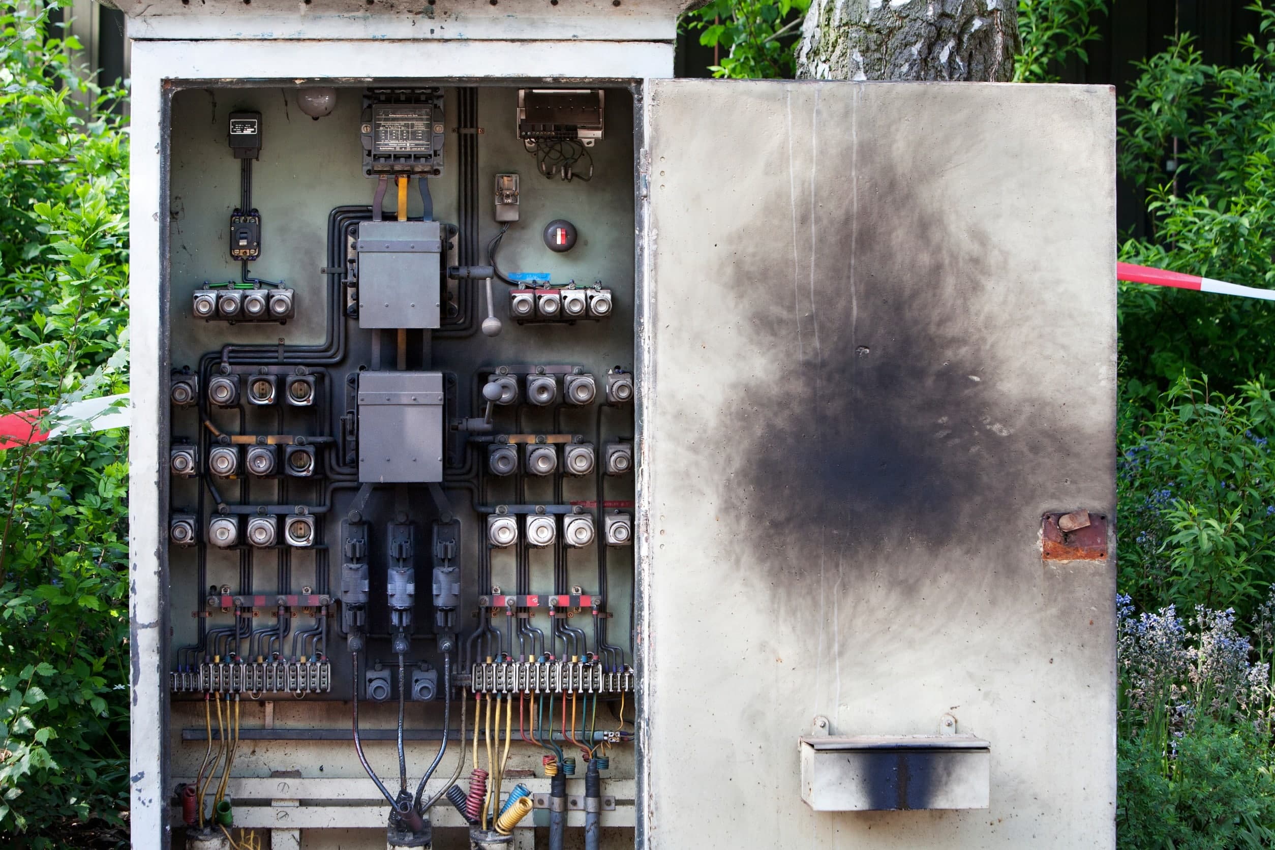 burned electrical panel