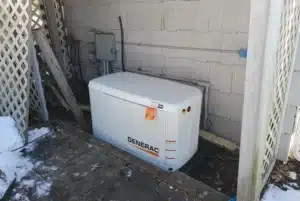 Generator outside of residential home in Brookfield, CT.